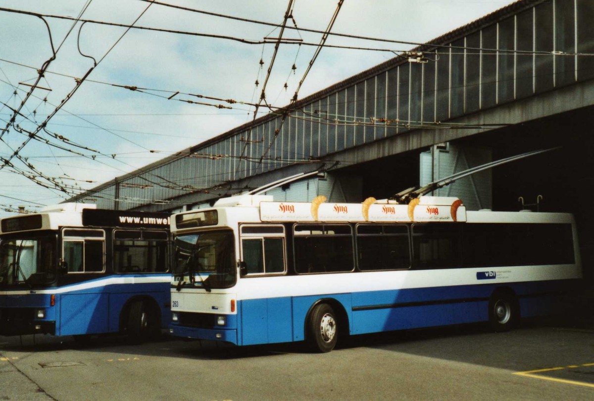 (114'732) - VBL Luzern - Nr. 263 - NAW/R&J-Hess Trolleybus am 7. M�rz 2009 in Luzern, Depot