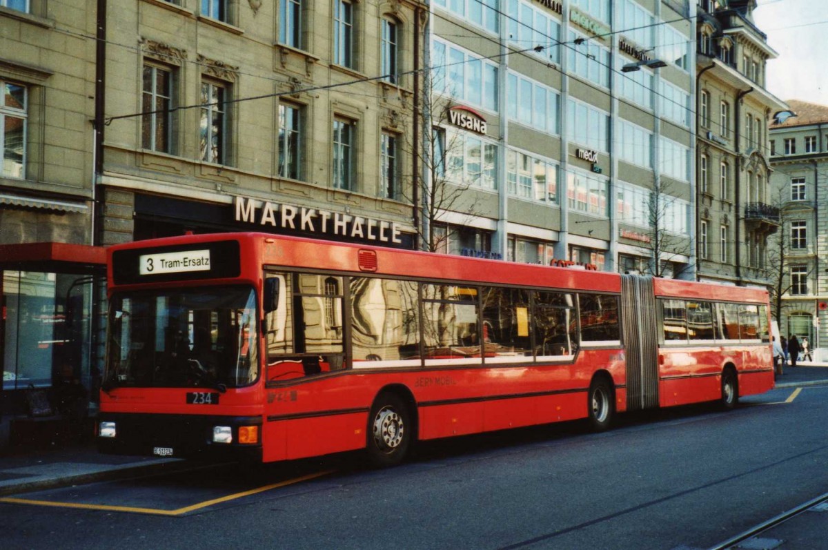 (115'209) - Bernmobil, Bern - Nr. 234/BE 513'234 - MAN am 16. M�rz 2009 beim Bahnhof Bern