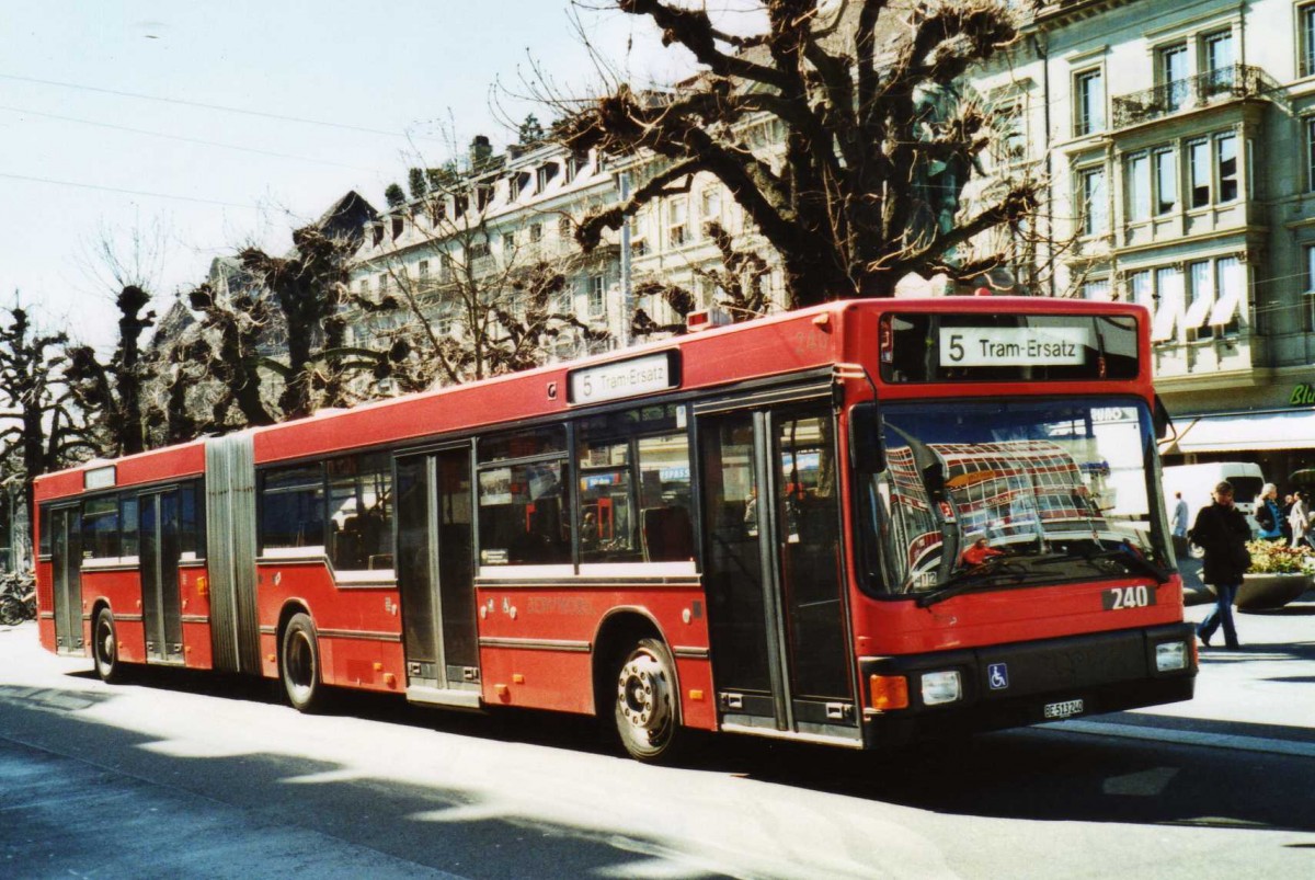 (115'221) - Bernmobil, Bern - Nr. 240/BE 513'240 - MAN am 16. M�rz 2009 in Bern, Hirschengraben