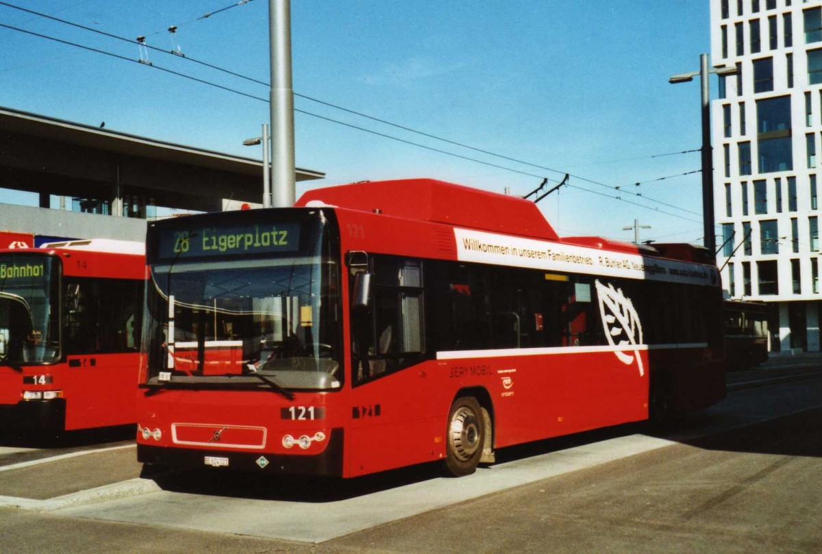 (115'232) - Bernmobil, Bern - Nr. 121/BE 624'121 - Volvo am 16. M�rz 2009 in Bern, Wankdorf