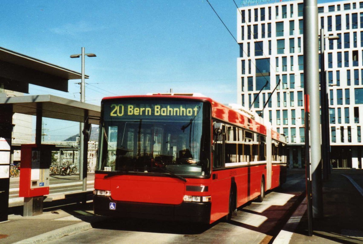 (115'234) - Bernmobil, Bern - Nr. 7 - NAW/Hess Gelenktrolleybus am 16. M�rz 2009 in Bern, Wankdorf