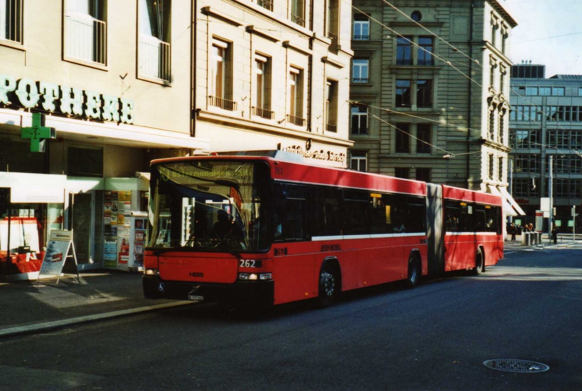 (115'307) - Bernmobil, Bern - Nr. 262/BE 572'262 - Volvo/Hess am 16. M�rz 2009 in Bern, Hirschengraben