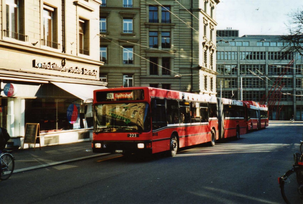 (115'311) - Bernmobil, Bern - Nr. 223/BE 513'223 - MAN am 16. M�rz 2009 in Bern, Hirschengraben