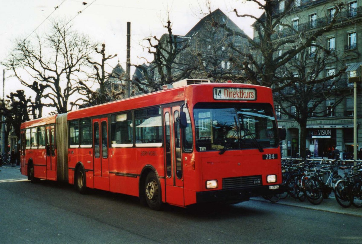 (115'315) - Bernmobil, Bern - Nr. 284/BE 419'284 - Volvo/R&J-Hess-Gangloff am 16. M�rz 2009 in Bern, Hirschengraben
