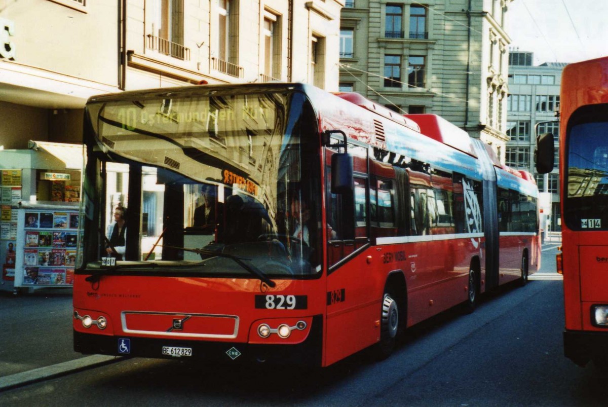 (115'318) - Bernmobil, Bern - Nr. 829/BE 612'829 - Volvo am 16. M�rz 2009 in Bern, Hirschengraben