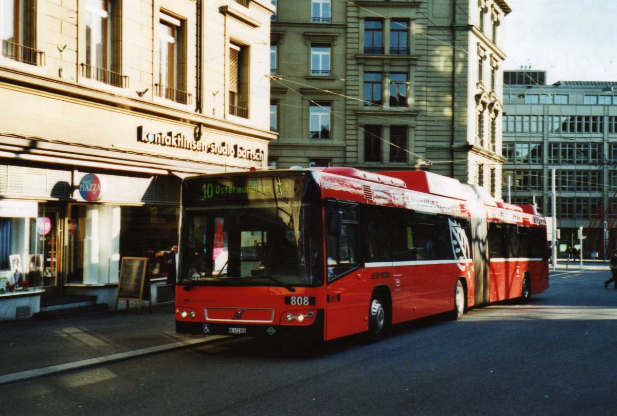 (115'321) - Bernmobil, Bern - Nr. 808/BE 612'808 - Volvo am 16. M�rz 2009 in Bern, Hirschengraben