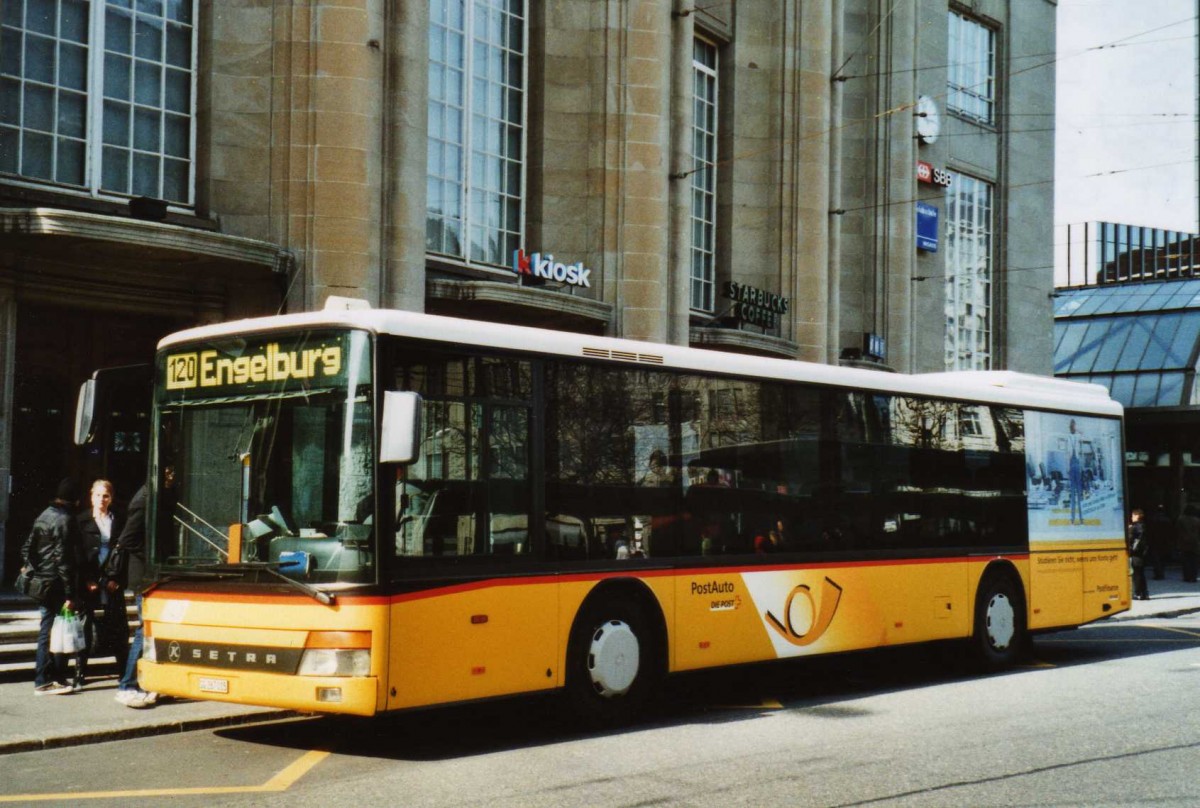 (115'429) - Casutt, Gossau - SG 267'015 - Setra (ex PostAuto St. Gallen-Appenzell; ex P 25'851) am 18. M�rz 2009 beim Bahnhof St. Gallen