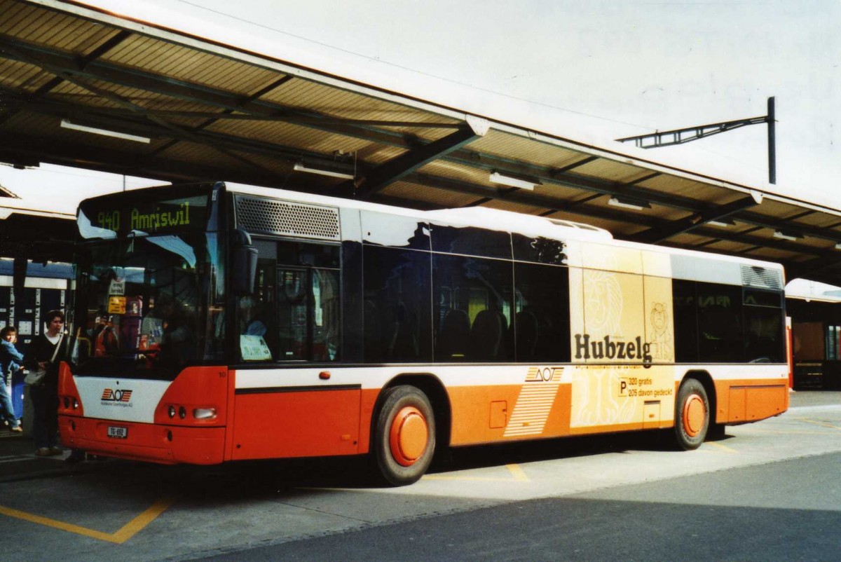 (115'435) - AOT Amriswil - Nr. 10/TG 692 - Neoplan am 18. M�rz 2009 beim Bahnhof Romanshorn