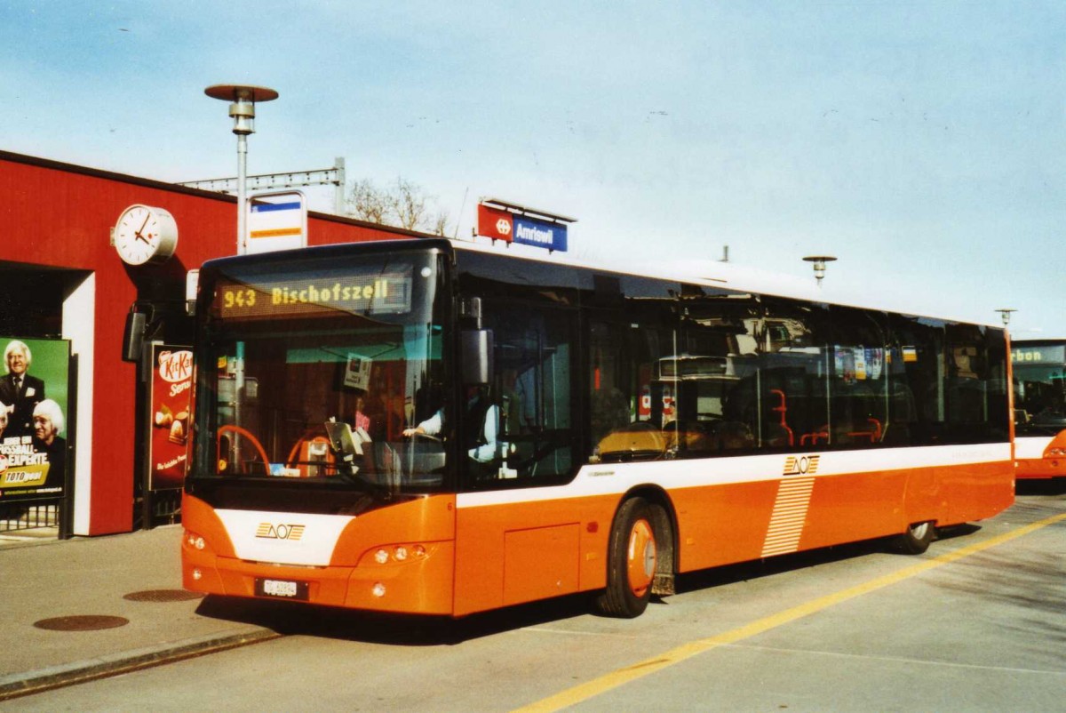 (115'506) - AOT Amriswil - Nr. 6/TG 62'894 - Neoplan am 18. M�rz 2009 beim Bahnhof Amriswil