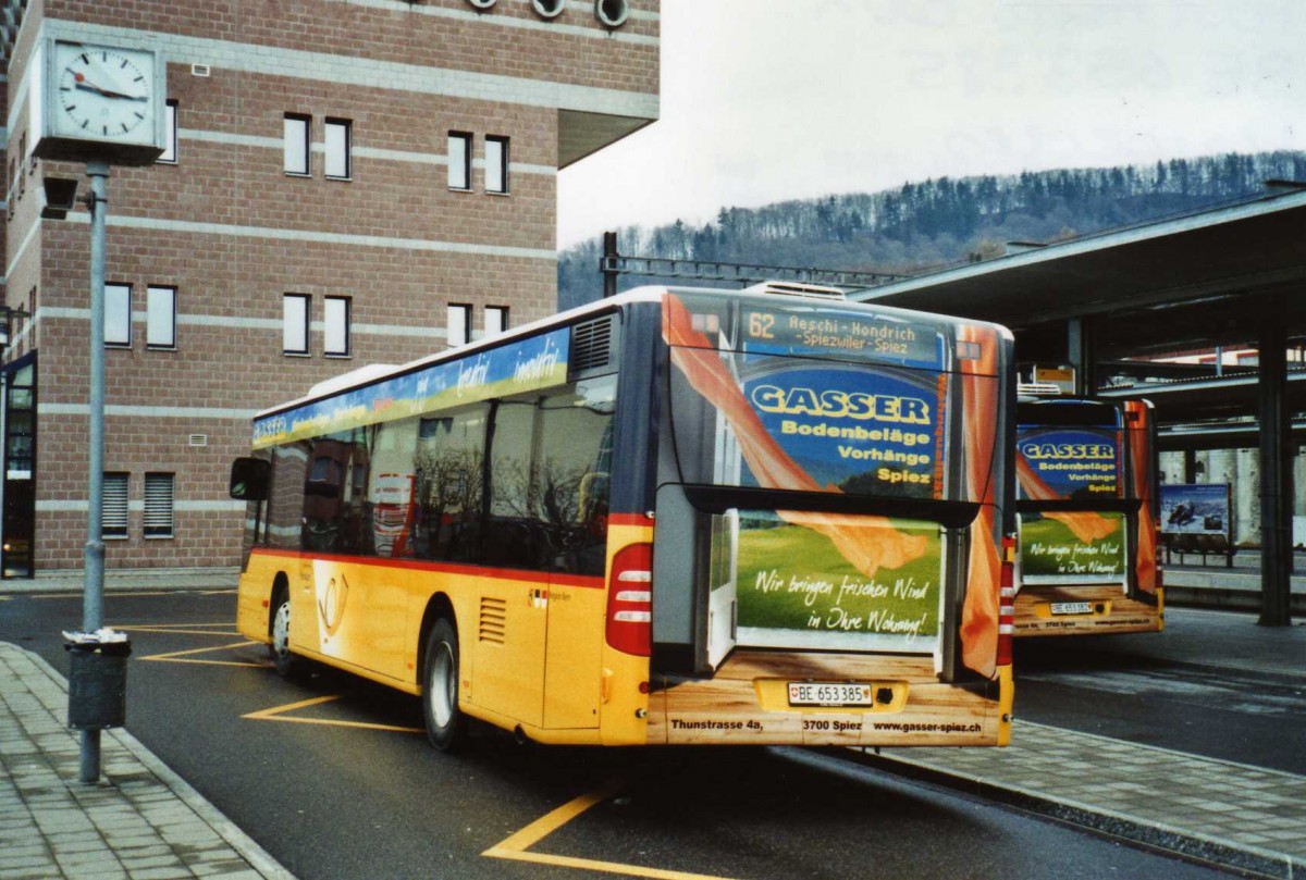 (115'520) - PostAuto Bern - BE 653'385 - Mercedes am 30. M�rz 2009 beim Bahnhof Spiez