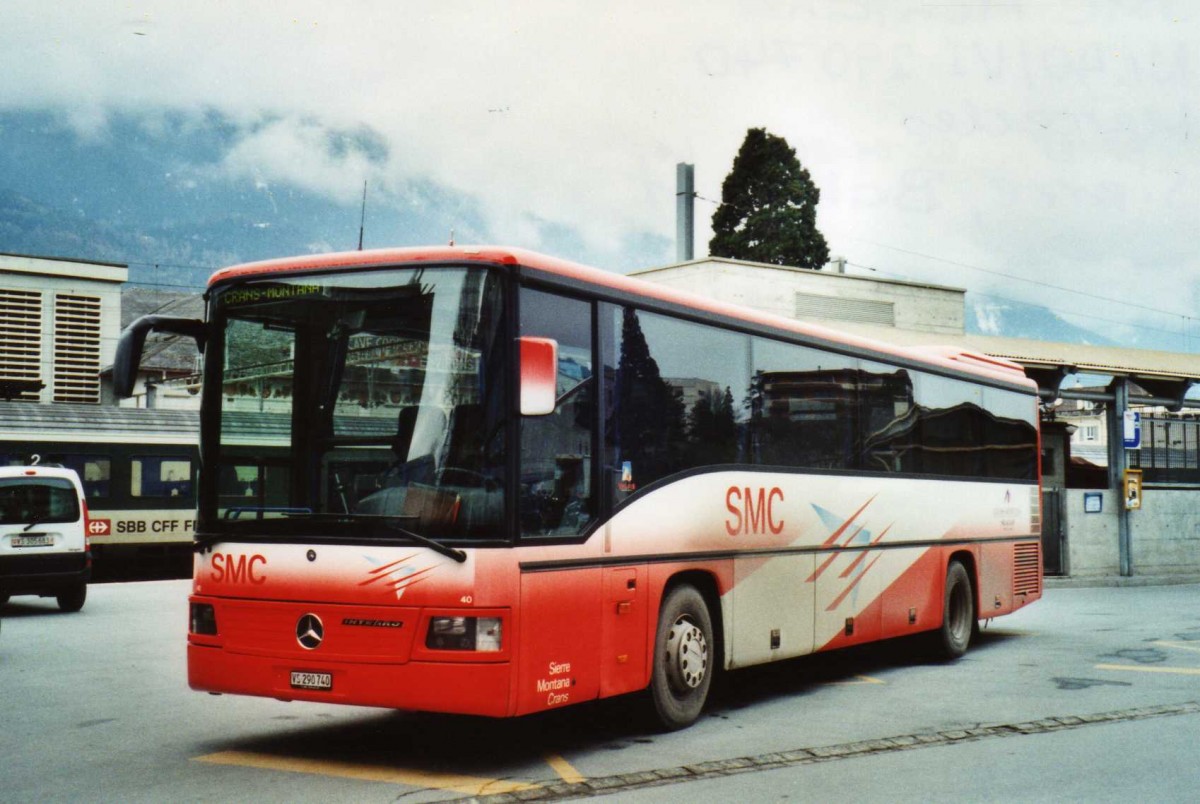 (115'529) - SMC Montana - Nr. 40/VS 290'740 - Mercedes am 30. M�rz 2009 beim Bahnhof Sierre