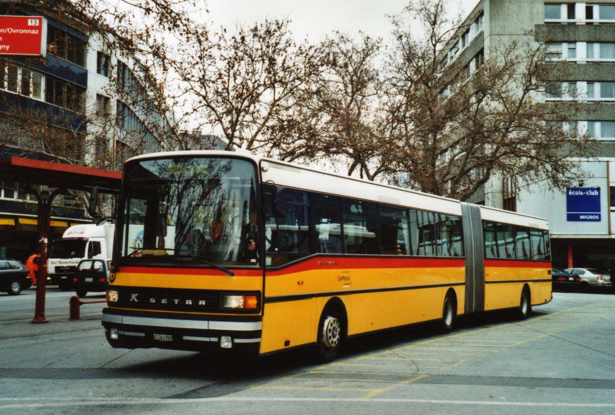 (115'603) - PostAuto Wallis - Nr. 12/VS 241'998 - Setra (ex P 27'802) am 30. M�rz 2009 beim Bahnhof Sion