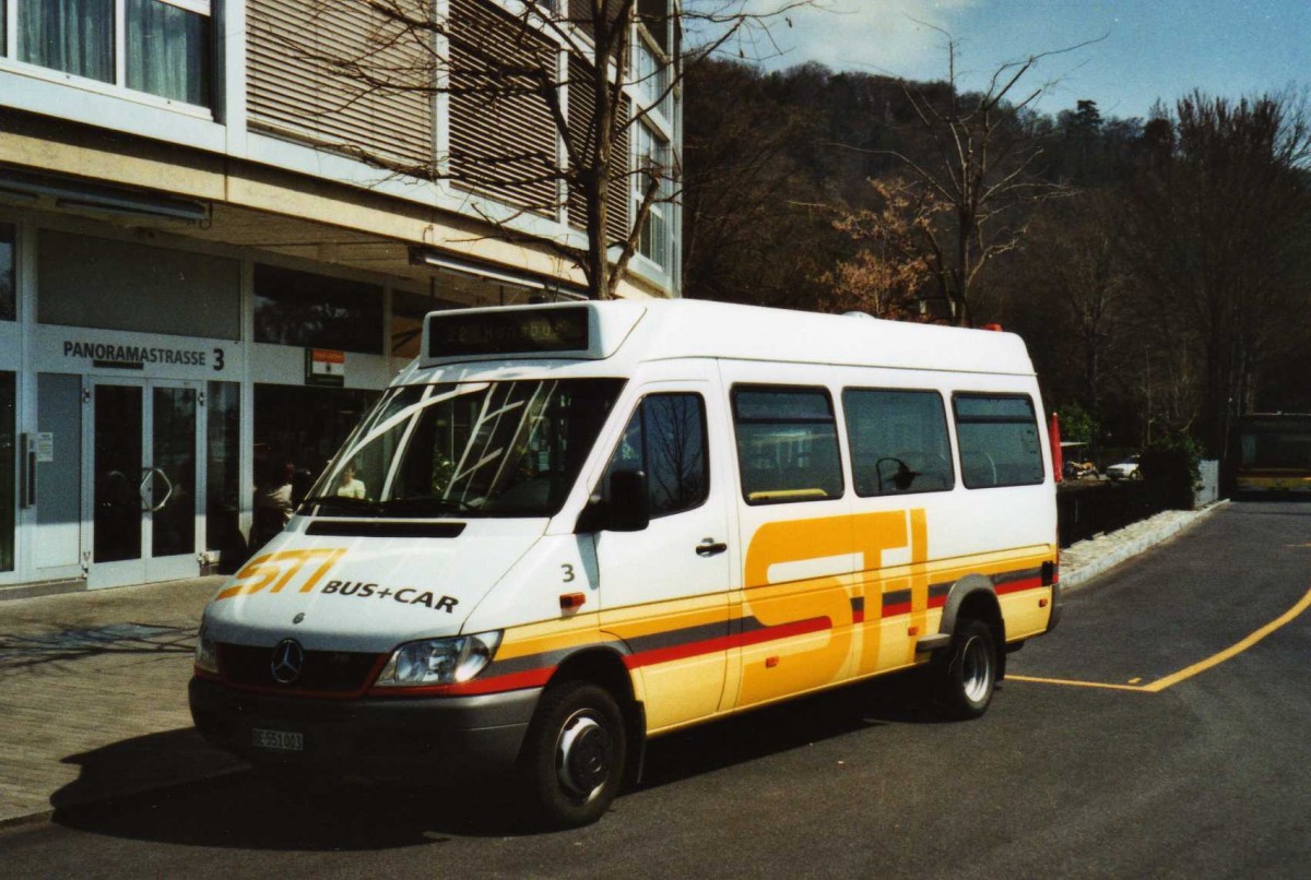 (115'810) - STI Thun - Nr. 3/BE 551'003 - Mercedes am 9. April 2009 bei der Schiffl�ndte Thun