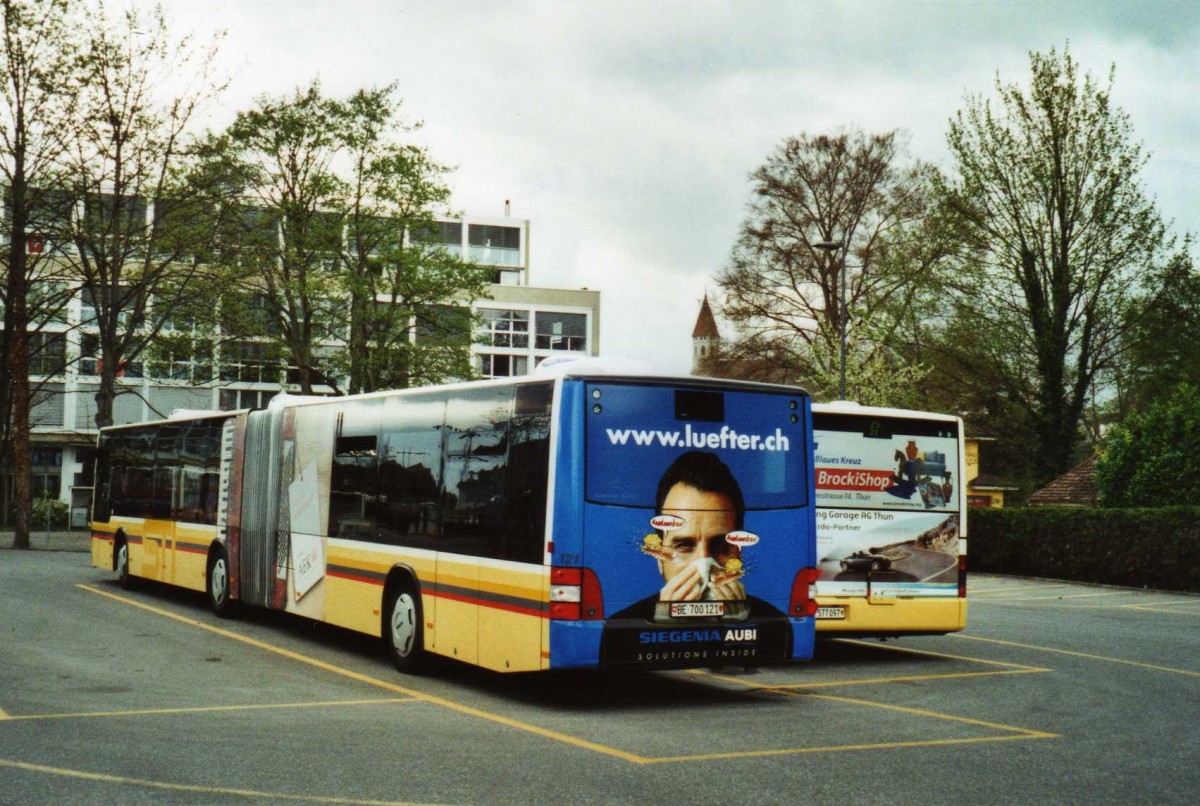 (115'911) - STI Thun - Nr. 121/BE 700'121 - MAN am 16. April 2009 bei der Schiffl�ndte Thun