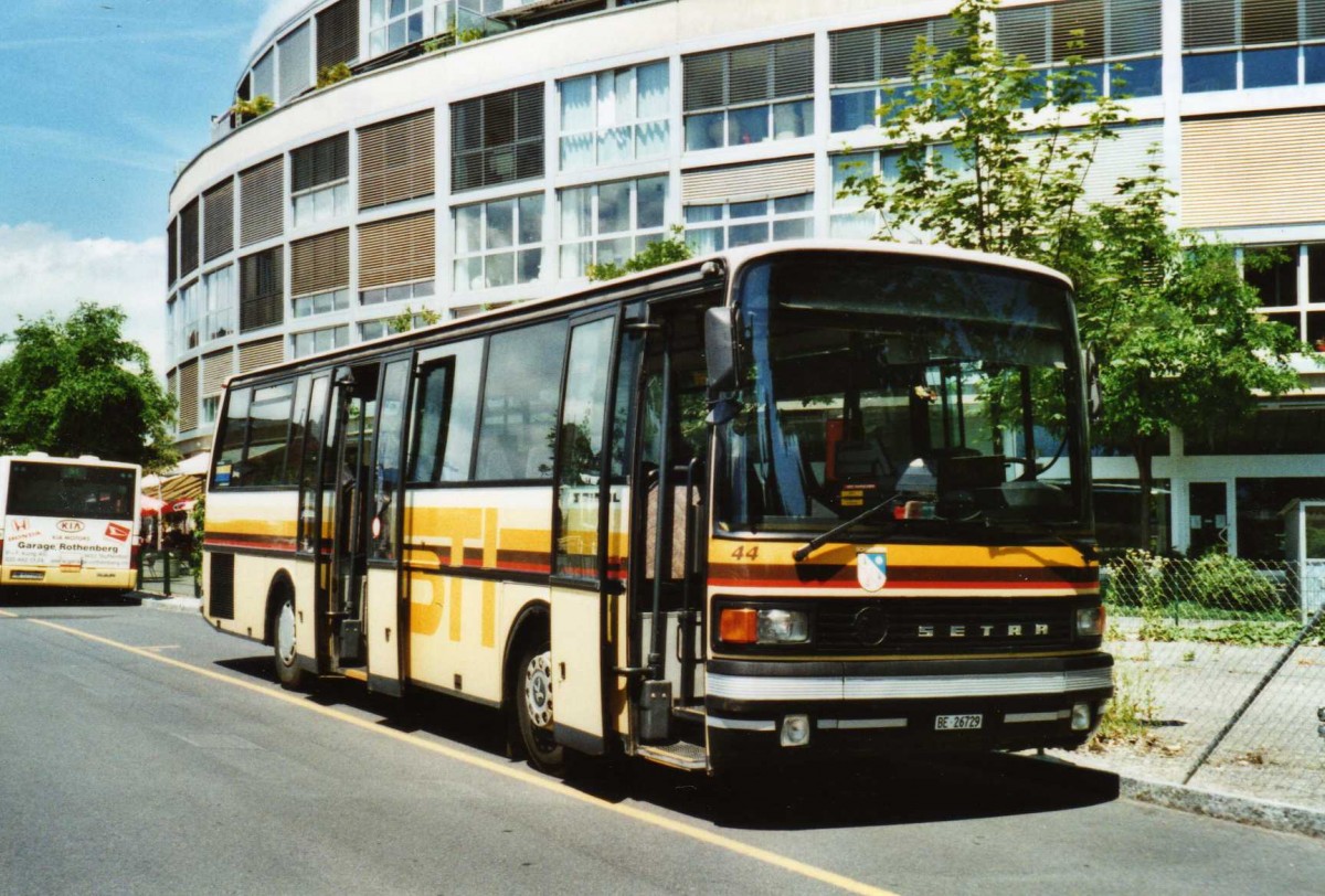 (117'529) - STI Thun - Nr. 44/BE 26'729 - Setra (ex AGS Sigriswil) am 10. Juni 2009 bei der Schiffl�ndte Thun