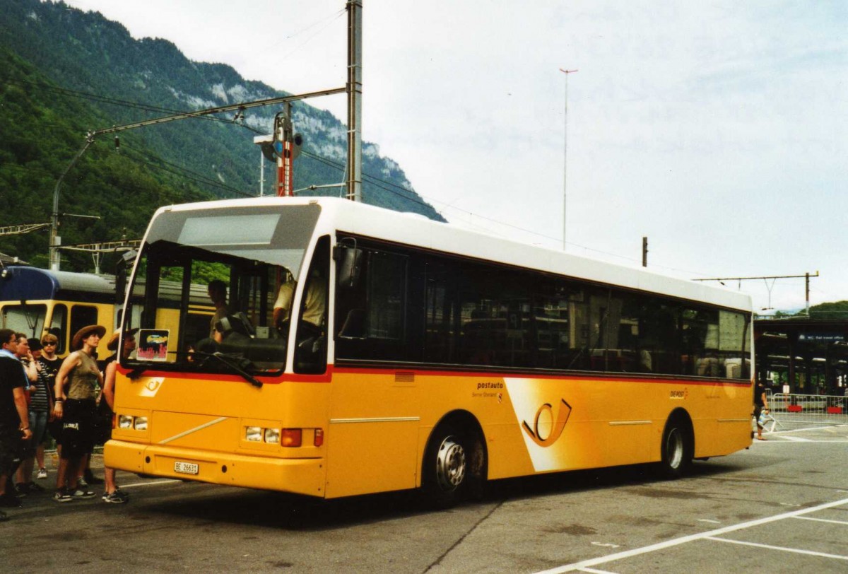 (117'708) - Fl�ck, Brienz - Nr. 6/BE 26'631 - Volvo/Berkhof (ex AVBB Schwanden Nr. 2) am 14. Juni 2009 beim Bahnhof Interlaken Ost