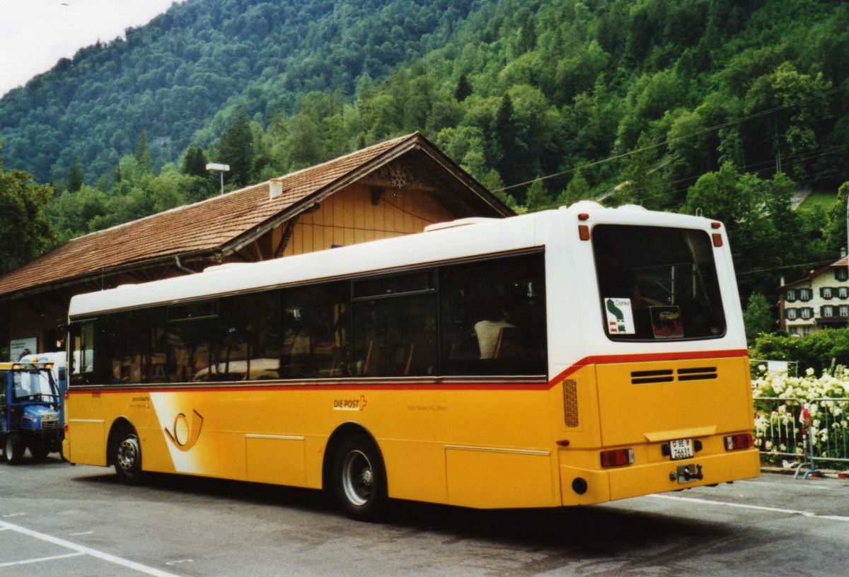 (117'718) - Fl�ck, Brienz - Nr. 6/BE 26'631 - Volvo/Berkhof (ex AVBB Schwanden Nr. 2) am 14. Juni 2009 beim Bahnhof Interlaken Ost