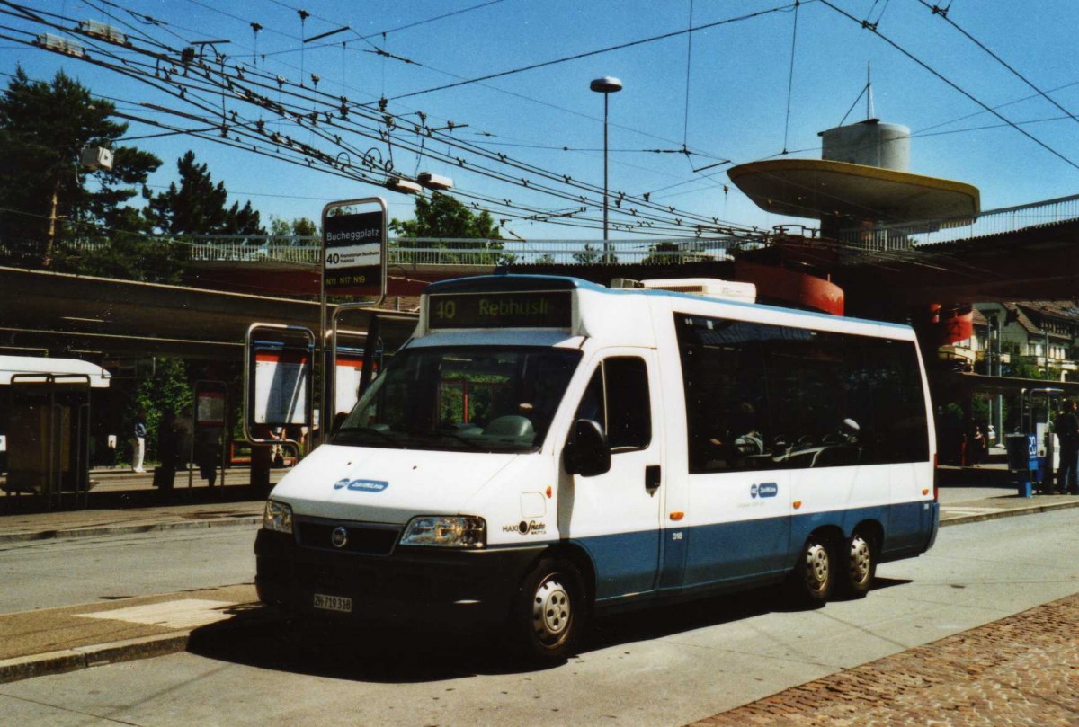 (117'730) - VBZ Z�rich - Nr. 318/ZH 719'318 - Fiat am 17. Juni 2009 in Z�rich, Bucheggplatz