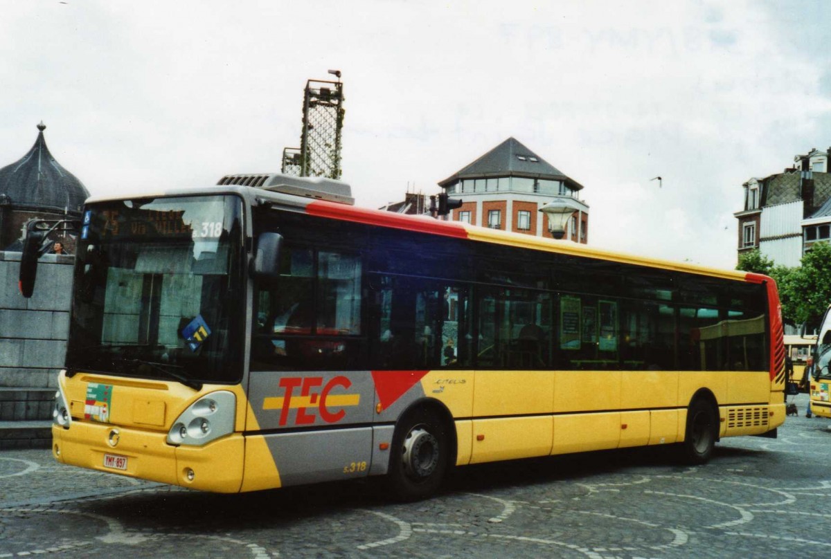 (118'711) - TEC Li�ge - Nr. 5.318/YMY-897 - Irisbus am 8. Juli 2009 in Li�ge, Place Saint-Laurent