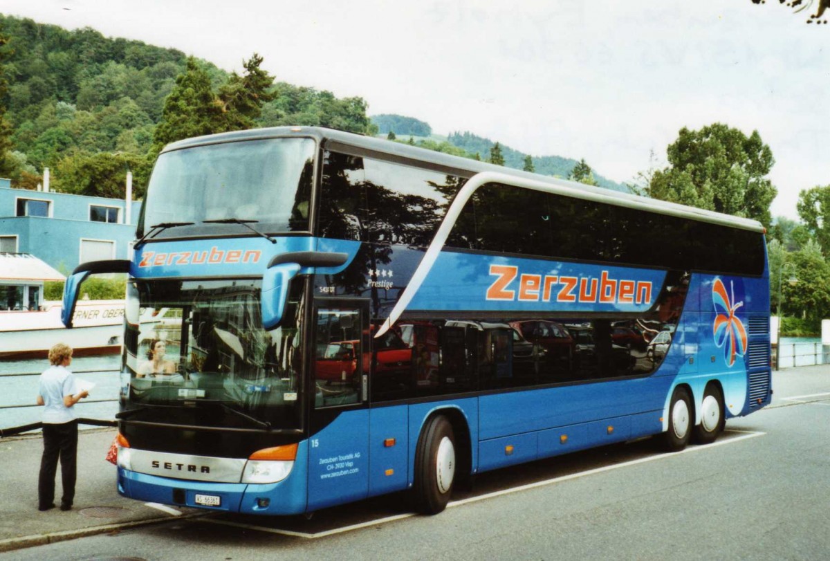 (119'325) - Zerzuben, Visp-Eyholz - Nr. 15/VS 66'361 - Setra am 31. Juli 2009 bei der Schiffl�ndte Thun