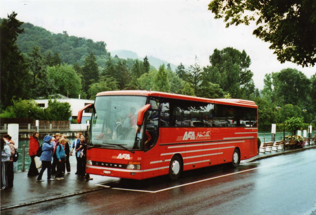 (119'405) - AFA Adelboden - Nr. 26/BE 21'181 - Setra (ex Nr. 16; ex Fr�hlich, D-Ludwigshafen/Rhein) am 3. August 2009 bei der Schiffl�ndte Thun