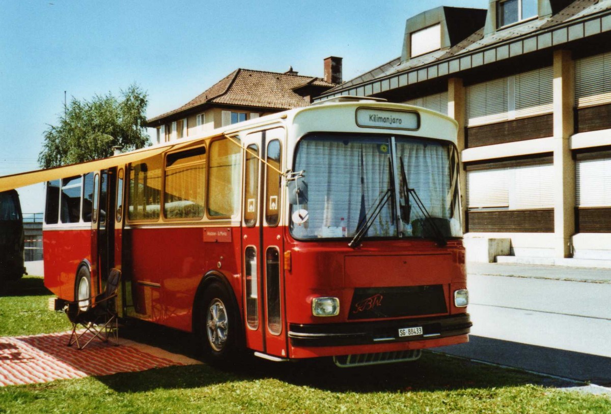 (119'818) - Liebi, Montlingen - SG 88'433 - FBW/T�scher (ex Wespe, Altst�tten; ex P 24'804) am 15. August 2009 in Zug, Wohnbustreffen