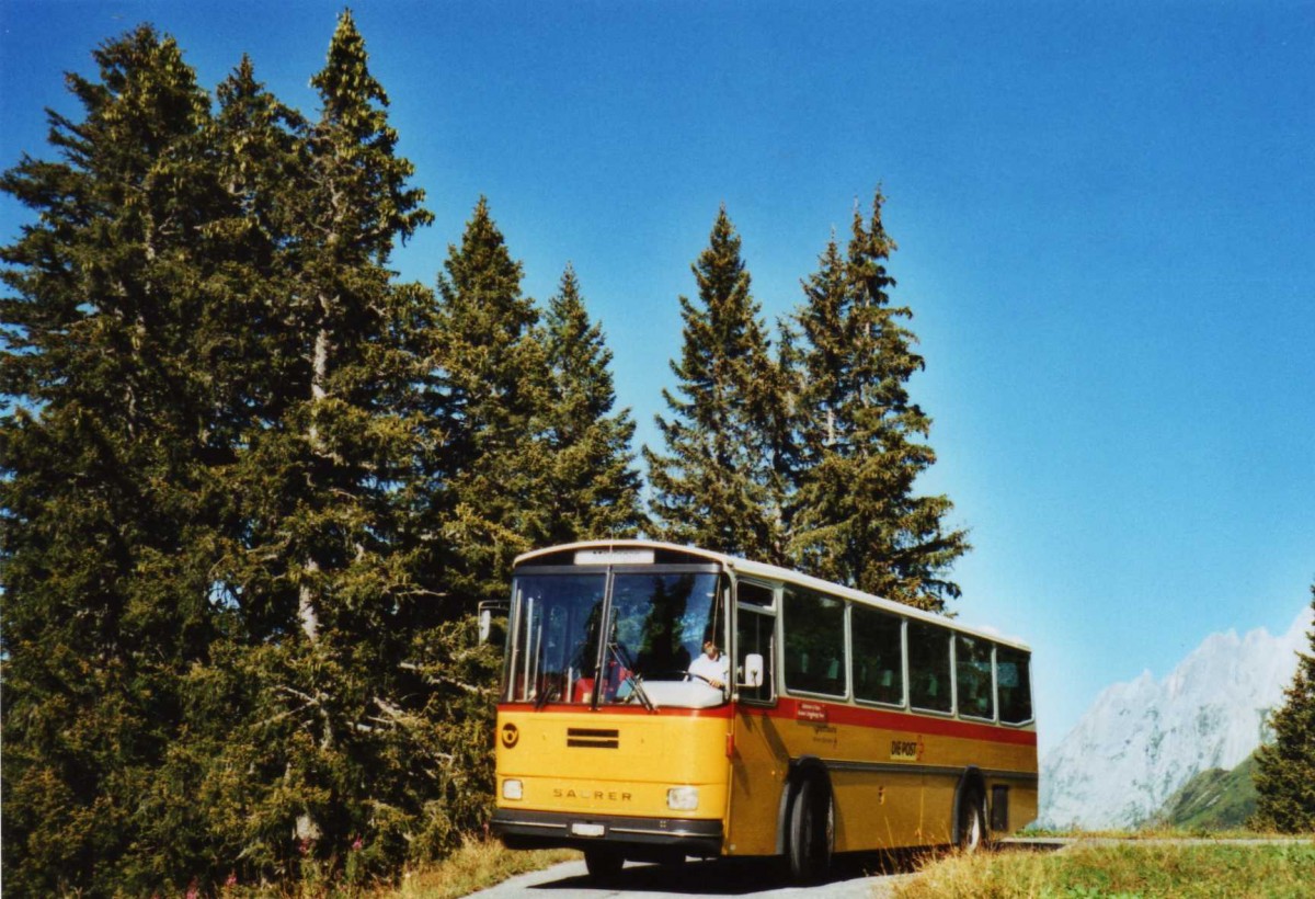 (120'434) - AVG Meiringen - Nr. 74/BE 607'481 - Saurer/R&J (ex P 24'357) am 23. August 2009 auf der Schwarzwaldalp