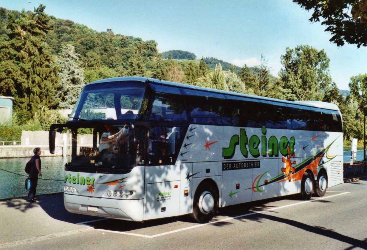 (120'923) - Steiner, Messen - SO 20'148 - Neoplan am 6. September 2009 bei der Schiffl�ndte Thun