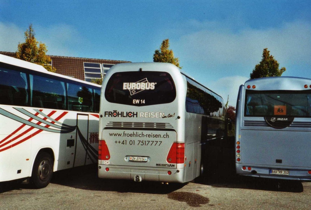 (121'521) - Aus der Schweiz: Fr�hlich, Z�rich - Nr. 14/ZH 27'114 - Neoplan am 19. Oktober 2009 in Rust, Europapark