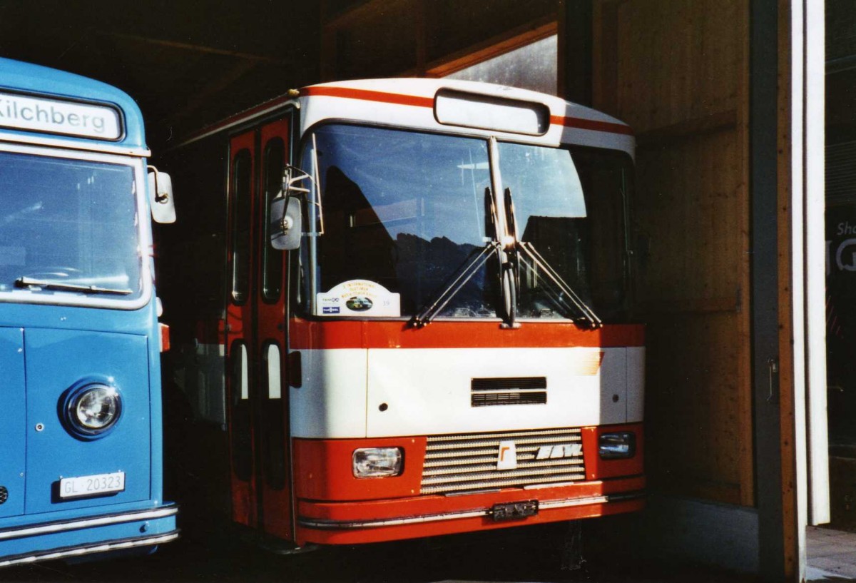 (121'808) - Frey, Opfikon - FBW/R&J (ex Tiemann, Oetwil Nr. 20; ex AAGS Schwyz Nr. 20) am 24. Oktober 2009 in Ziegelbr�cke, Museum HNF (Teilaufnahme)