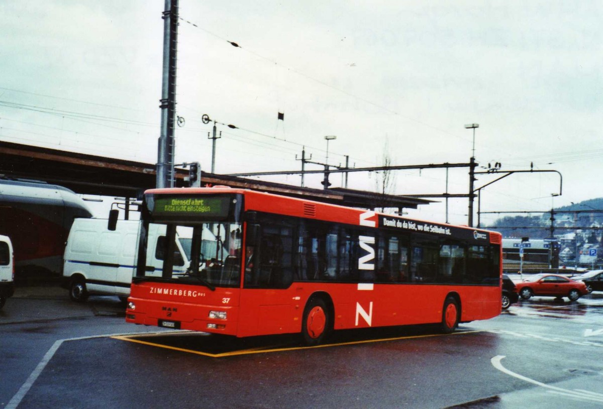 (122'723) - AHW Horgen - Nr. 37/ZH 509'069 - MAN (ex VZO Gr�ningen Nr. 37) am 10. Dezember 2009 beim Bahnhof W�denswil