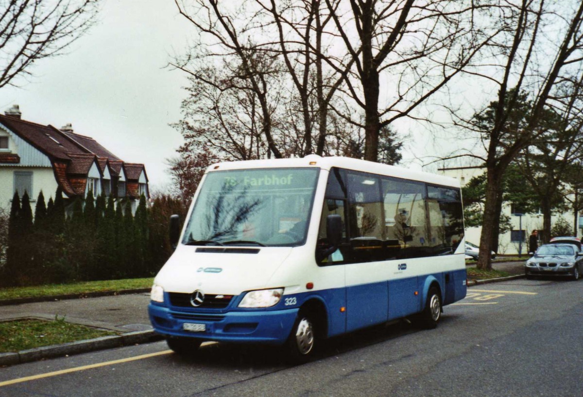 (122'936) - VBZ Z�rich - Nr. 323/ZH 720'323 - Mercedes am 13. Dezember 2009 in Z�rich, Dunkelh�lzli