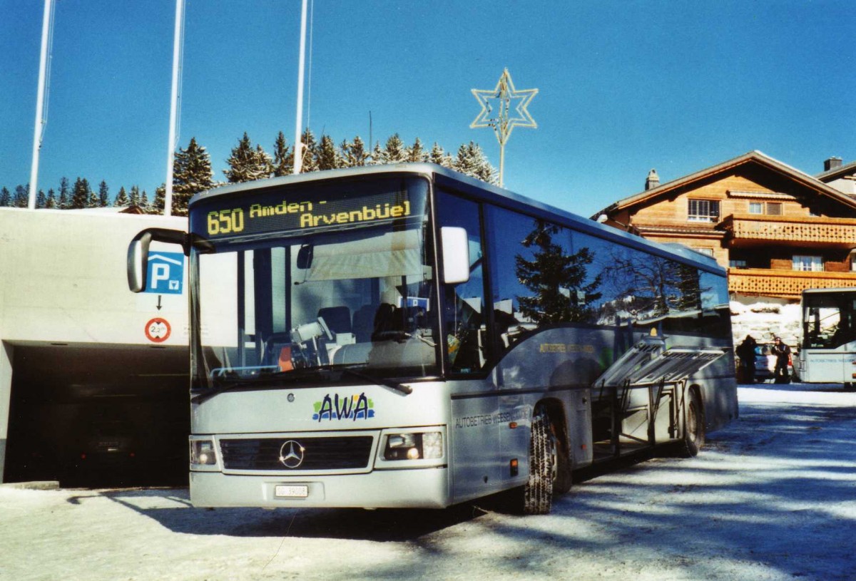 (123'512) - AWA Amden - Nr. 8/SG 39'008 - Mercedes am 3. Januar 2010 in Arvenb�el, Arven
