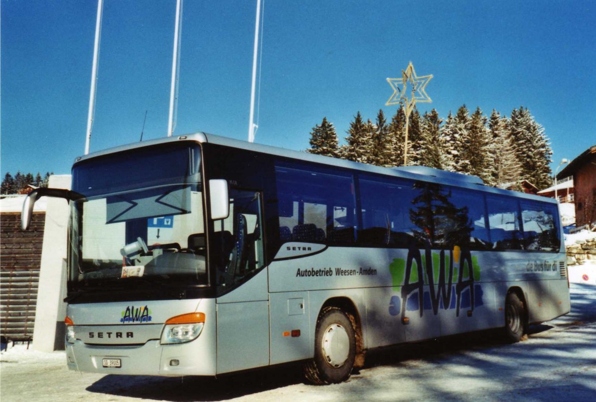 (123'516) - AWA Amden - Nr. 5/SG 39'005 - Setra am 3. Januar 2010 in Arvenb�el, Arven