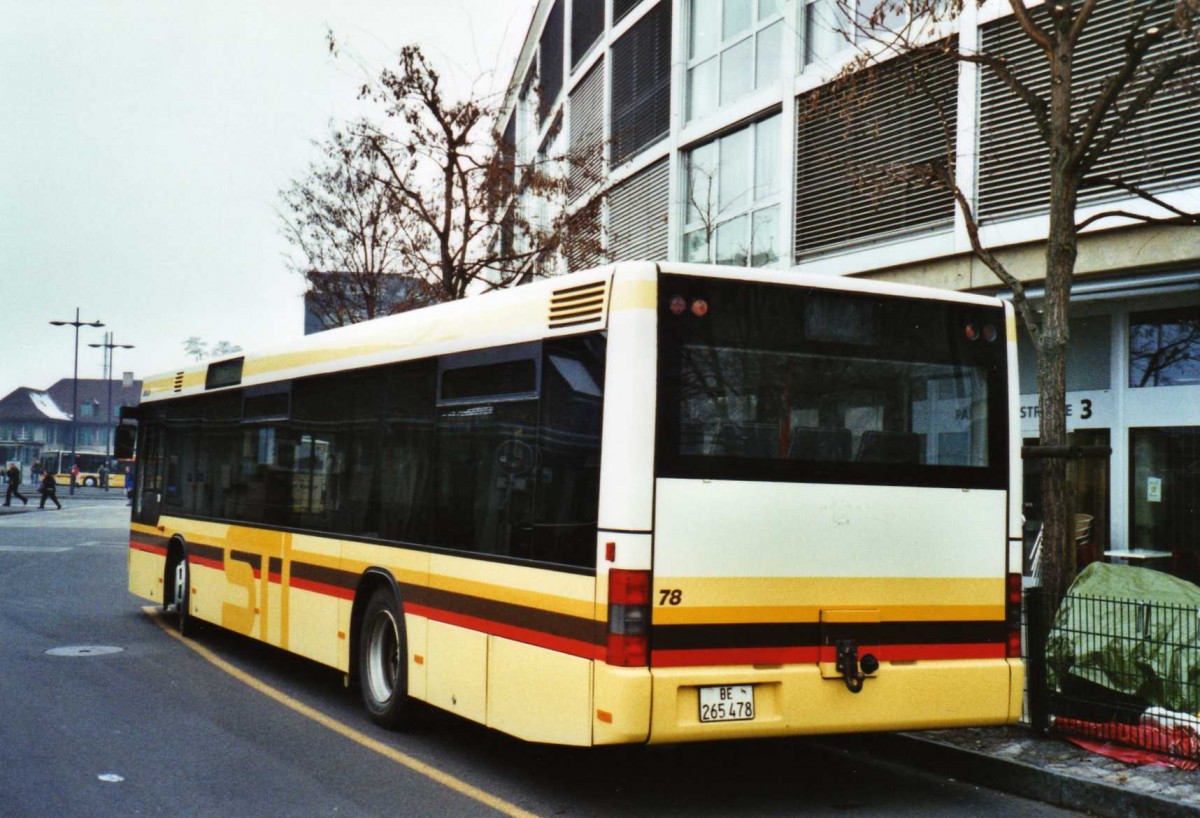 (124'205) - STI Thun - Nr. 78/BE 265'478 - MAN am 20. Januar 2010 bei der Schiffl�ndte Thun
