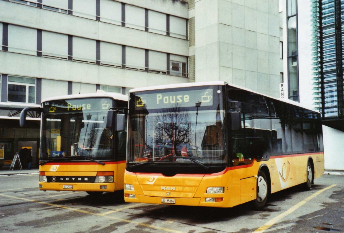 (124'425) - Odiet, Pleigne - JU 35'166 - MAN/G�ppel am 15. Februar 2010 beim Bahnhof Del�mont