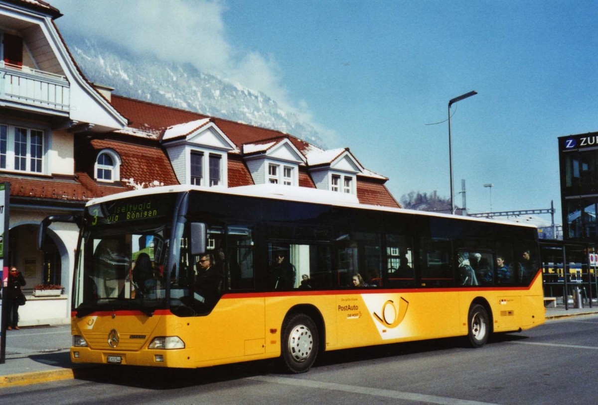 (124'603) - PostAuto Bern - BE 610'544 - Mercedes am 8. M�rz 2010 beim Bahnhof Interlaken Ost
