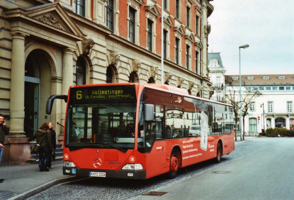 (124'805) - SWK Konstanz - Nr. 16/KN-C 1116 - Mercedes am 10. M�rz 2010 in Konstanz, Post/Marktst�tte