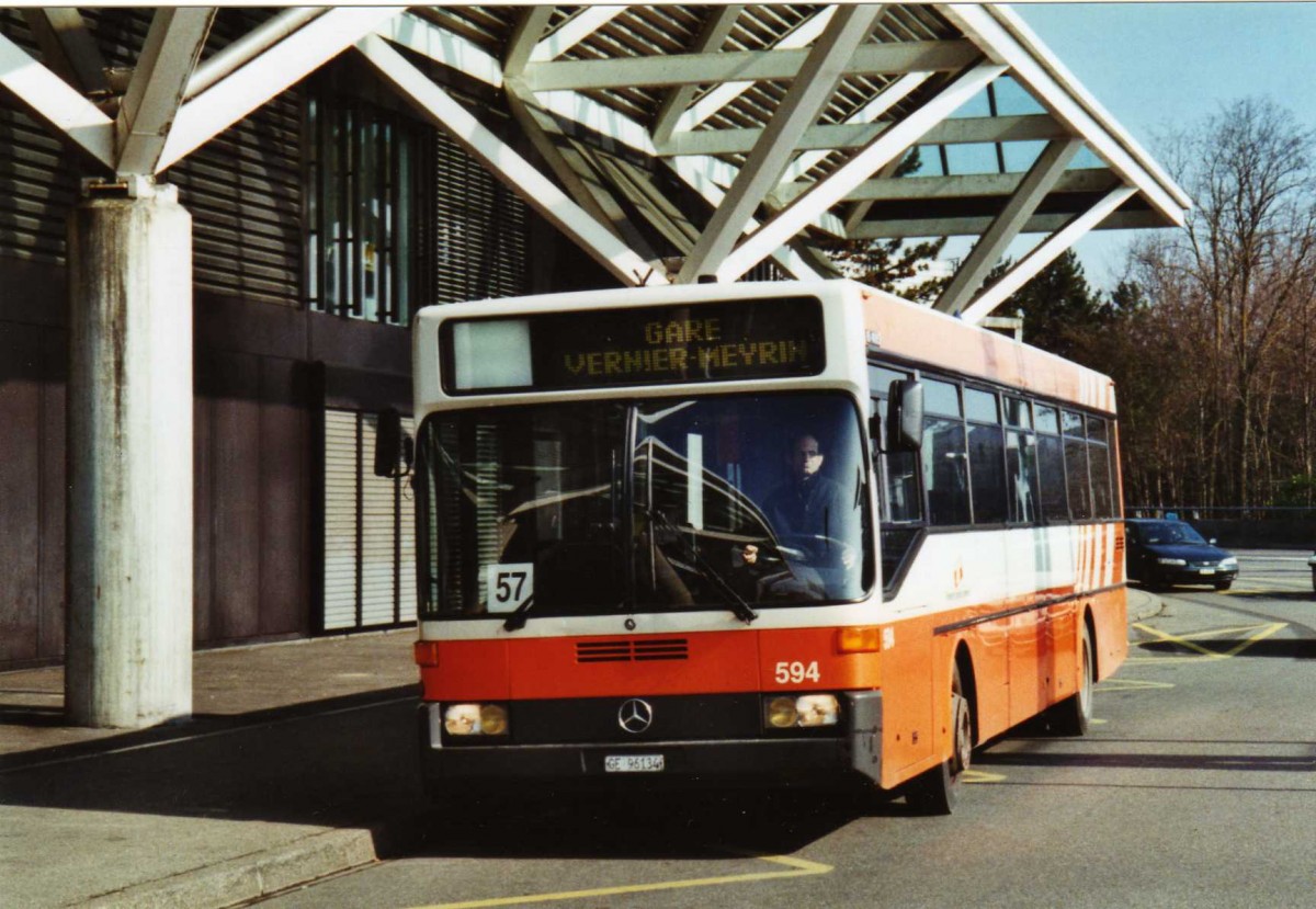 (124'912) - TPG Gen�ve - Nr. 594/GE 96'134 - Mercedes am 13. M�rz 2010 in Gen�ve, A�roport