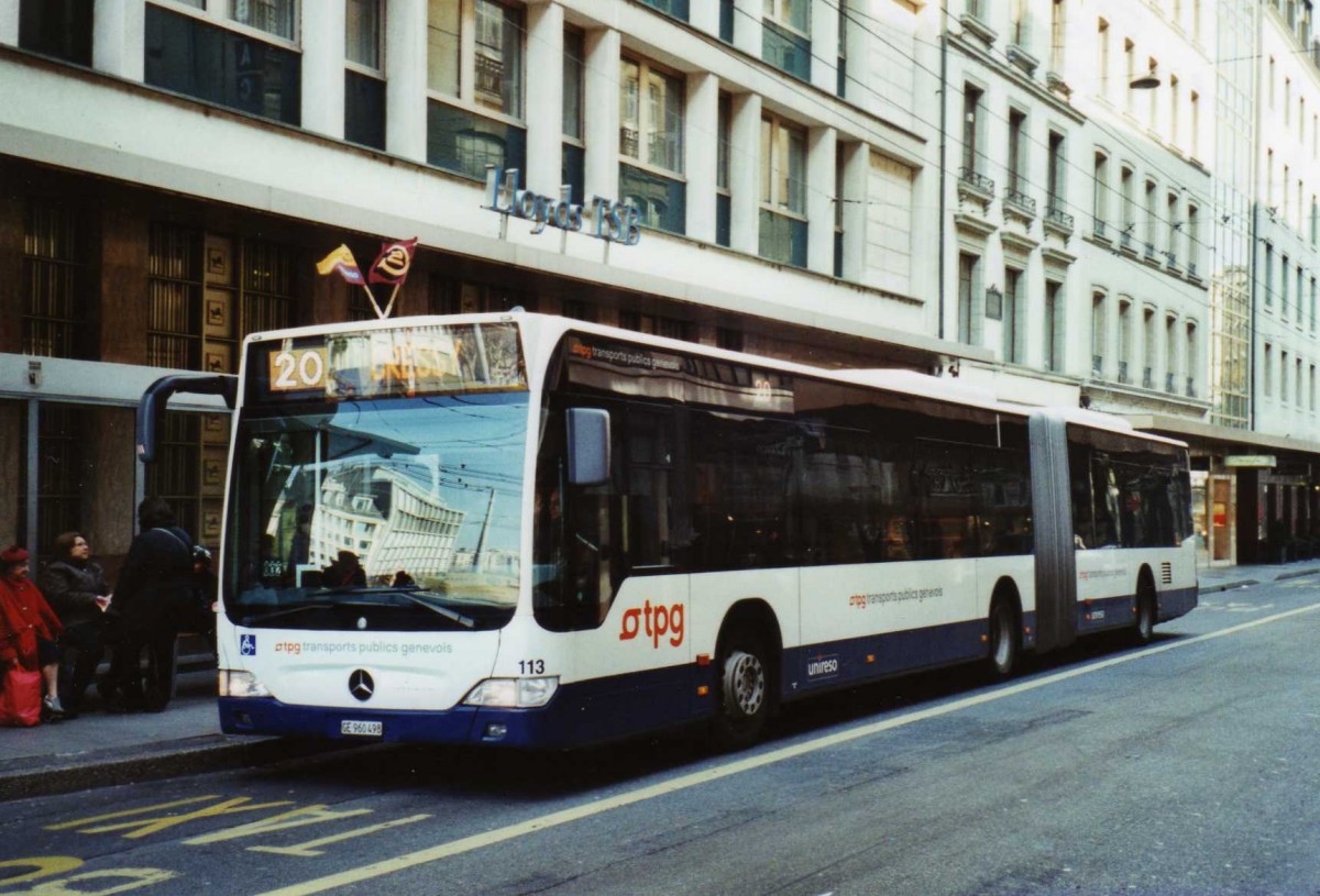 (124'937) - TPG Gen�ve - Nr. 113/GE 960'498 - Mercedes am 13. M�rz 2010 in Gen�ve, Bel-Air