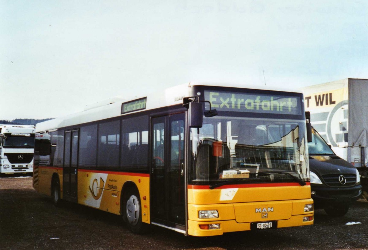 (125'015) - Schwizer, Goldach - SG 80'491 - MAN am 17. M�rz 2010 in Wil, Larag