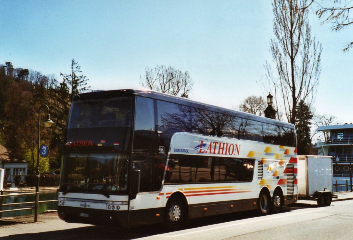 (125'324) - Lathion, Sion - Nr. 34/VS 24'940 - Van Hool am 6. April 2010 bei der Schiffl�ndte Thun