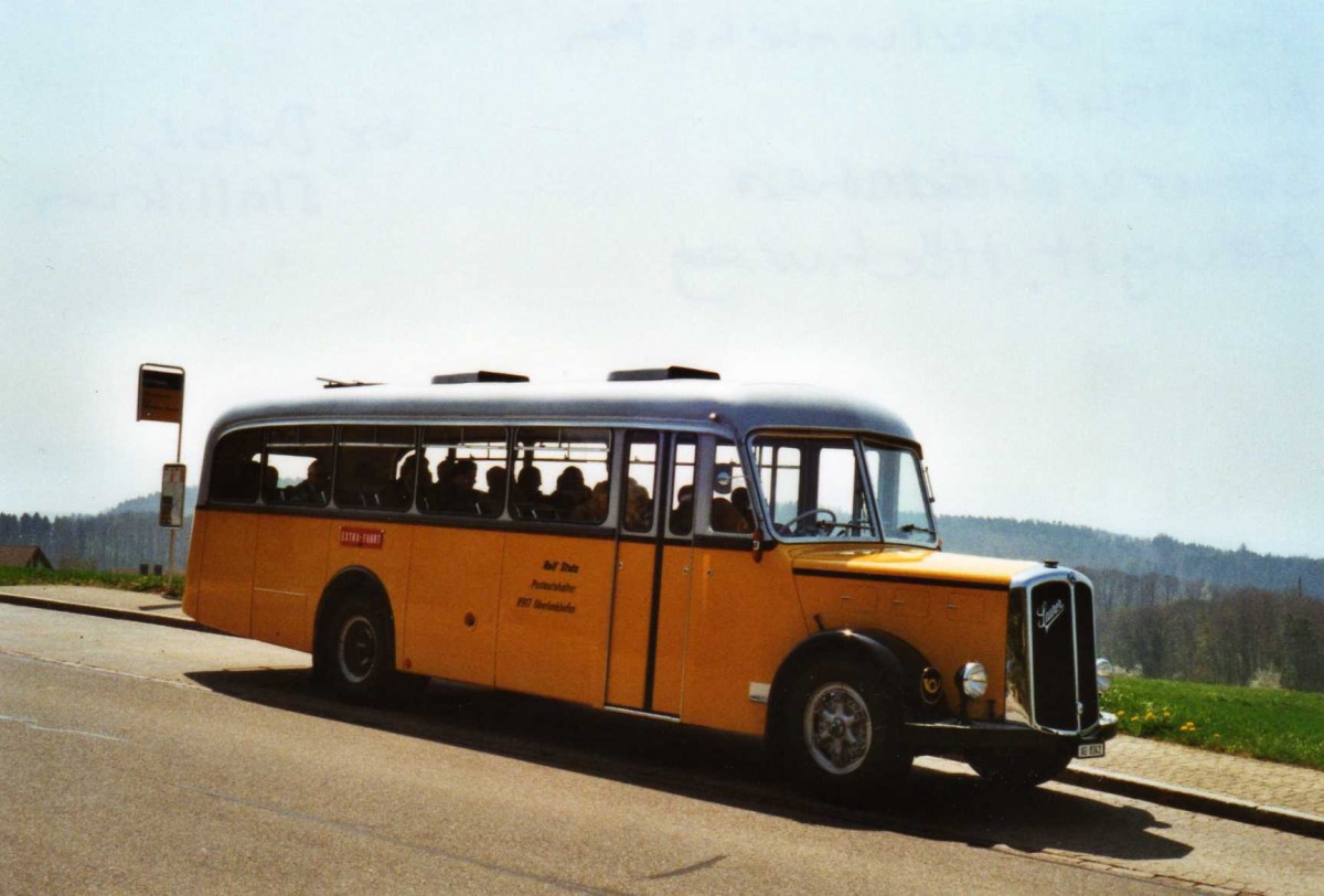 (125'635) - Stutz, Oberlunkhofen - AG 8341 - Saurer/T�scher (ex Dubs, Stallikon) am 24. April 2010 in Aeugst, H�chweg