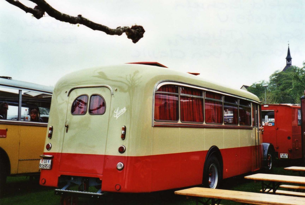 (125'720) - Imfeld, Sachseln - LU 91'695 U - Saurer/T�scher (ex L�tscher, Neuheim) am 1. Mai 2010 in Arbon, Arbon Classics