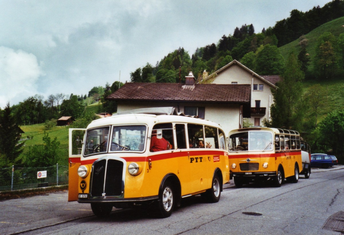 (126'617) - Schmid, Th�rishaus - Nr. 3/BE 26'760 - Saurer/Gangloff (ex Geiger, Adelboden Nr. 3) am 29. Mai 2010 in Kiental, Post