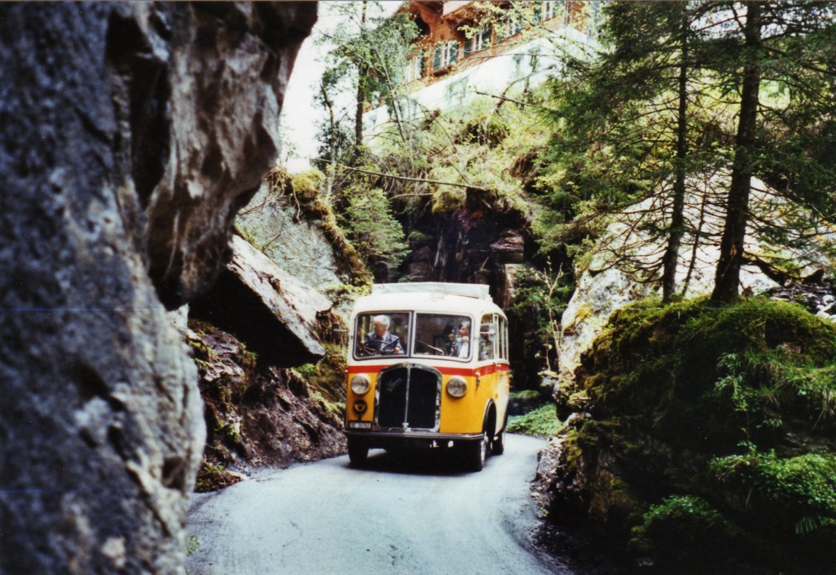 (126'723) - Schmid, Th�rishaus - Nr. 3/BE 26'760 - Saurer/Gangloff (ex Geiger, Adelboden Nr. 3) am 29. Mai 2010 in der Griesschlucht bei der Griesalp