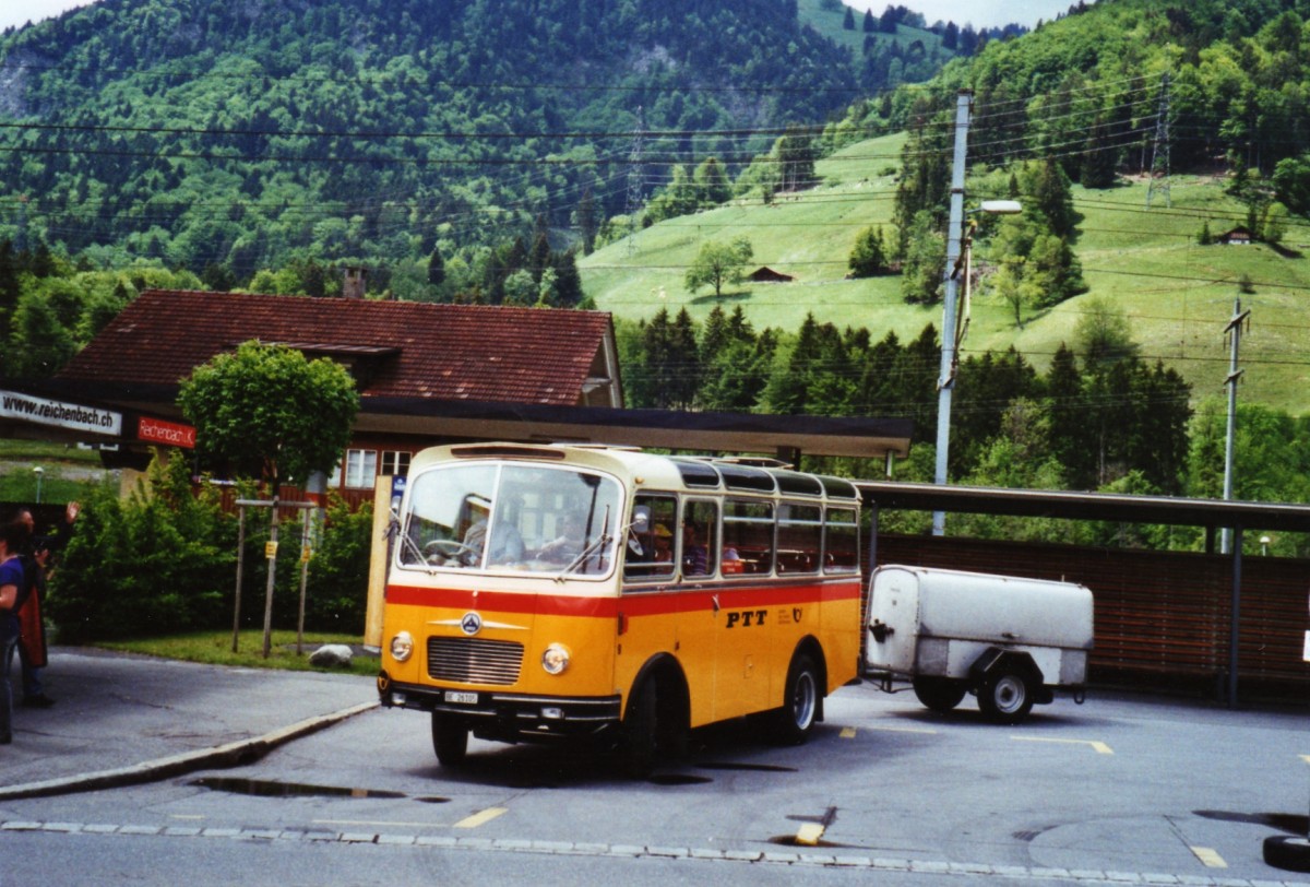 (126'731) - Schmid, Th�rishaus - Nr. 9/BE 26'105 - Saurer/R&J (ex Geiger, Adelboden Nr. 9) am 29. Mai 2010 beim Bahnhof Reichenbach