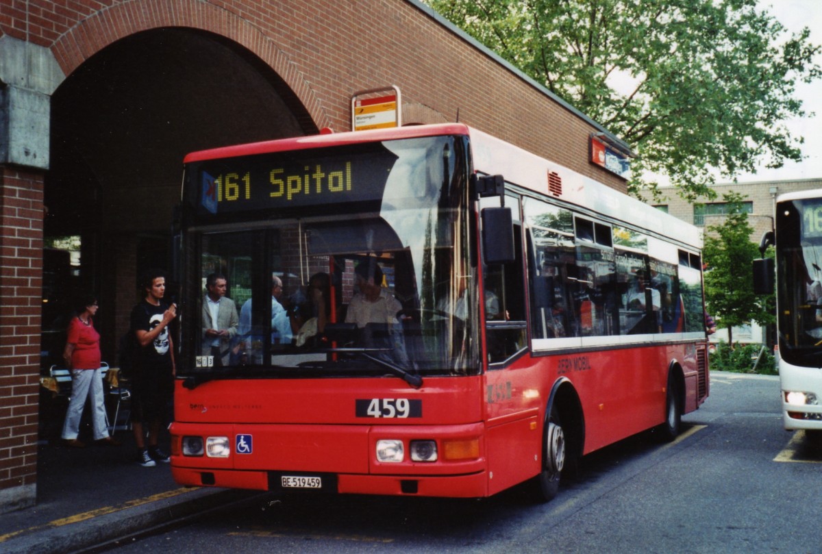 (126'830) - Bernmobil, Bern - Nr. 459/BE 519'459 - MAN/G�ppel am 9. Juni 2010 beim Bahnhof M�nsingen