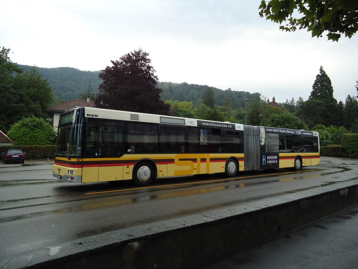 (127'508) - STI Thun - Nr. 87/BE 572'087 - MAN am 4. Juli 2010 bei der Schiffl�ndte Thun