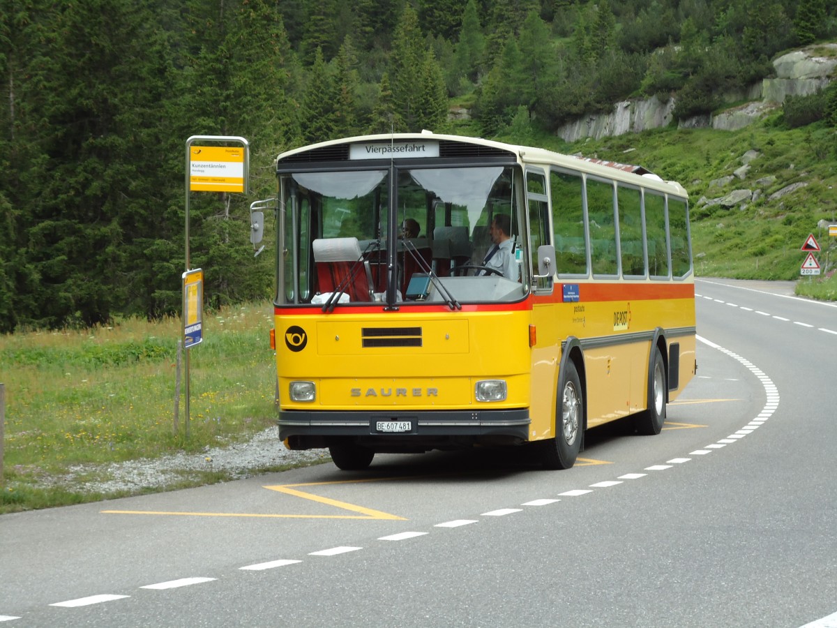 (127'524) - AVG Meiringen - Nr. 74/BE 607'481 - Saurer/R&J (ex P 24'357) am 4. Juli 2010 in Handegg, Kunzent�nnlen